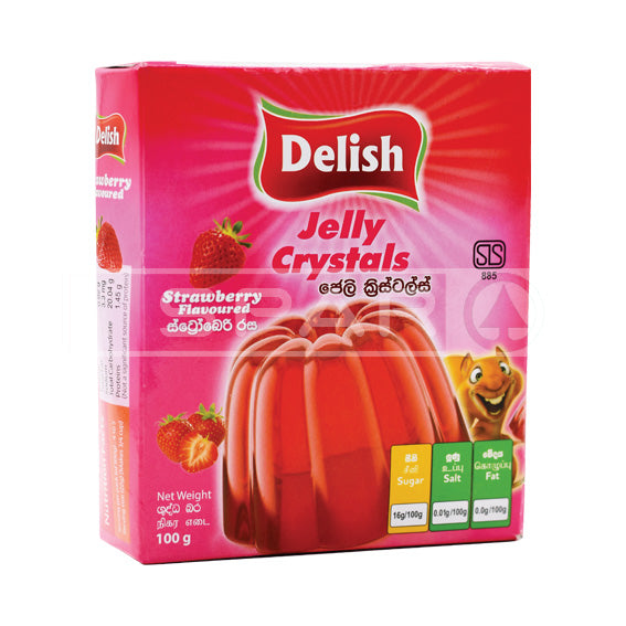 DELISH Jelly Crystal Strawberry, 100g