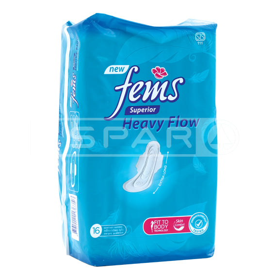 FEMS Superior Heavy Flow Sanitary Napkins, 16’s