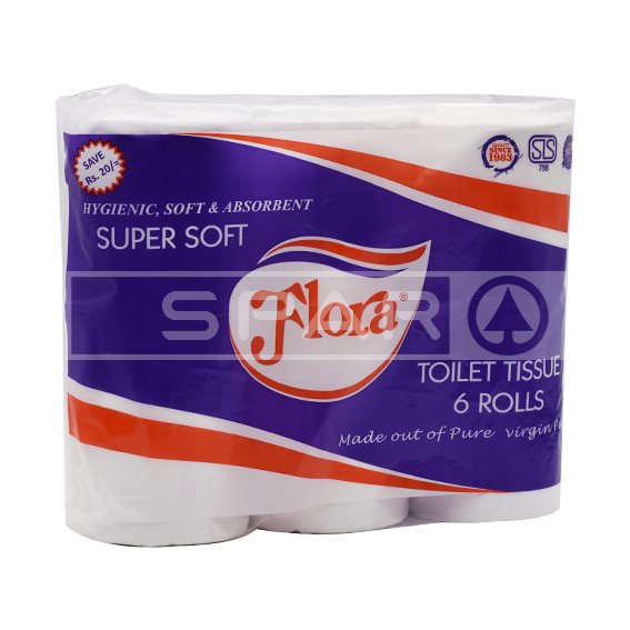 FLORA Toilet Rolls 2ply 6 Pack, 133g
