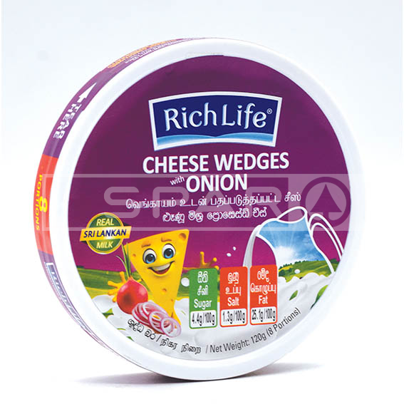 RICHLIFE Cheese Wedges Onion, 120g