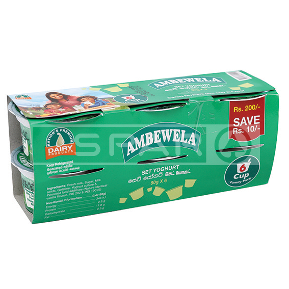AMBEWELA Set Yoghurt Family Pack, 6x80g - SPAR Sri Lanka