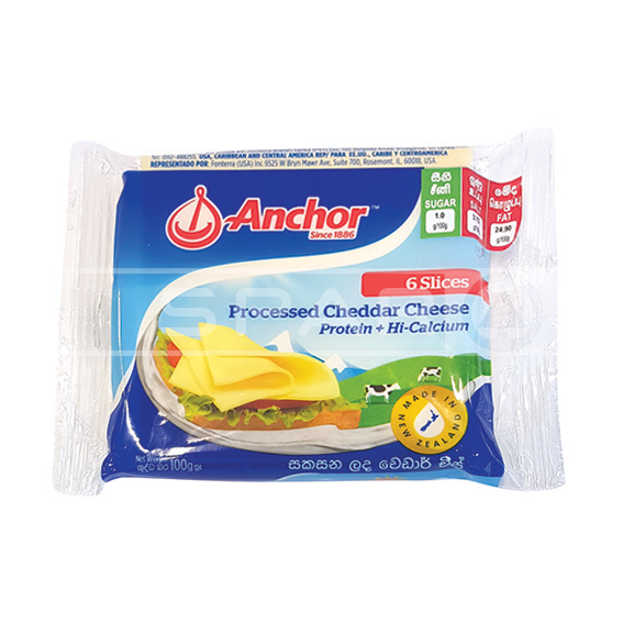 ANCHOR Processed Cheddar Cheese Slices, 100g - SPAR Sri Lanka