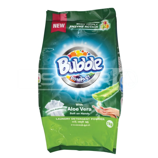 Bubble Compact Laundry Powder Aloe Vera 1Kg Household Items