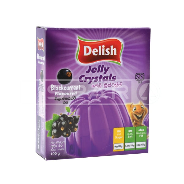 Delish Jelly Crystal Black Currant 100G Groceries