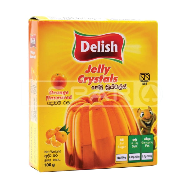 Delish Jelly Crystal Orange 100G Groceries