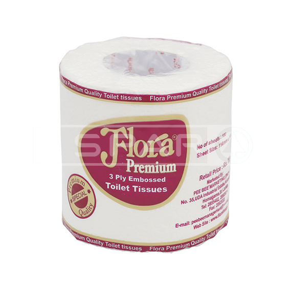FLORA Premium Toilet Paper, 3ply, Single - SPAR Sri Lanka
