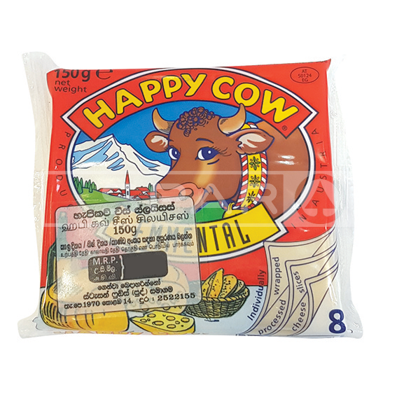 Happy Cow Cheese Emmental Slices 8s, 150g - SPAR Sri Lanka