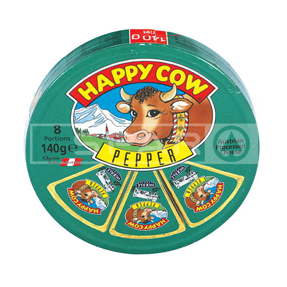 HAPPY COW Cheese Pepper Round Box, 140g - SPAR Sri Lanka