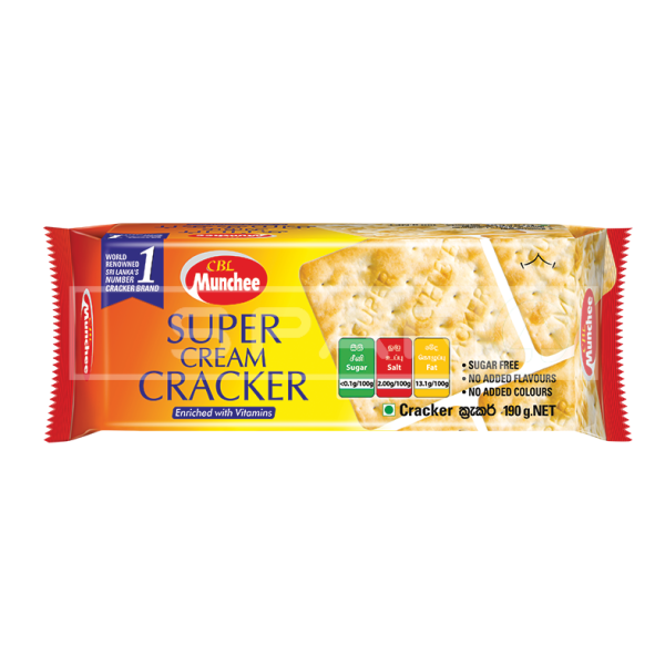Munchee Super Cream Cracker 190G Groceries