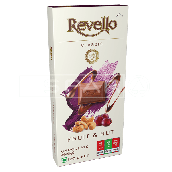 Revello Chocolate Fruit & Nut 170G Groceries