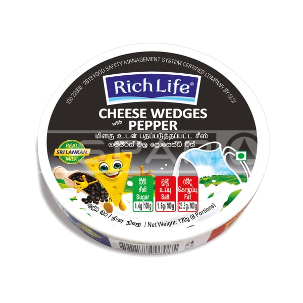 Richlife Cheese Wedges Pepper 120G Chilled